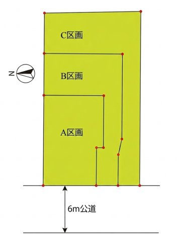 【土地図】 | 板橋区大門　建築条件付売地　全3区画 | ※図面と現況が異なる場合は現況優先となります。
