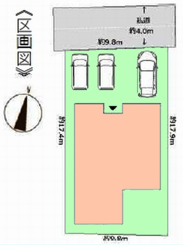 【仲介手数料０円】南足柄市塚原　平屋建て新築戸建ての区画図|南足柄市塚原　平屋建て新築戸建て