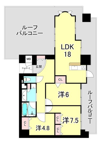 ワコーレ甲子園口フィールズの間取り