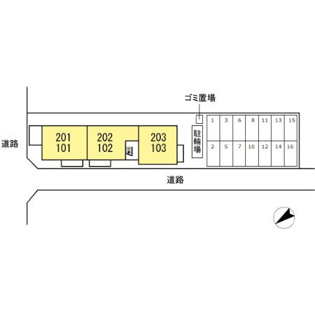 ディアコート曙の区画図
