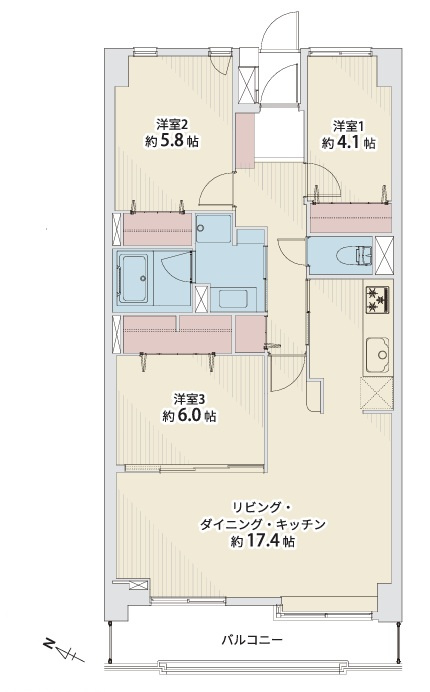 五輪パークマンションの間取り