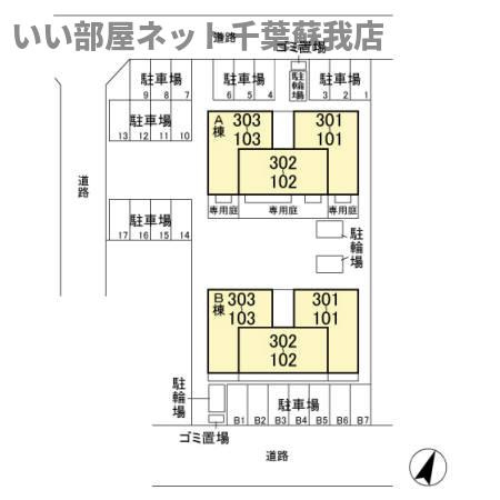 ルシェリア一番館・二番館の区画図
