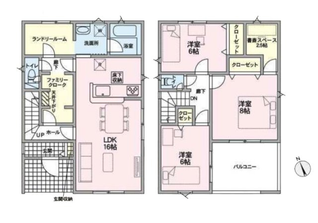 【間取り】 | 安城市小川町天神26-4『仲介料無料』新築戸建て | 2号棟