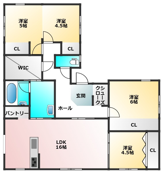 松崎町戸建の間取り
