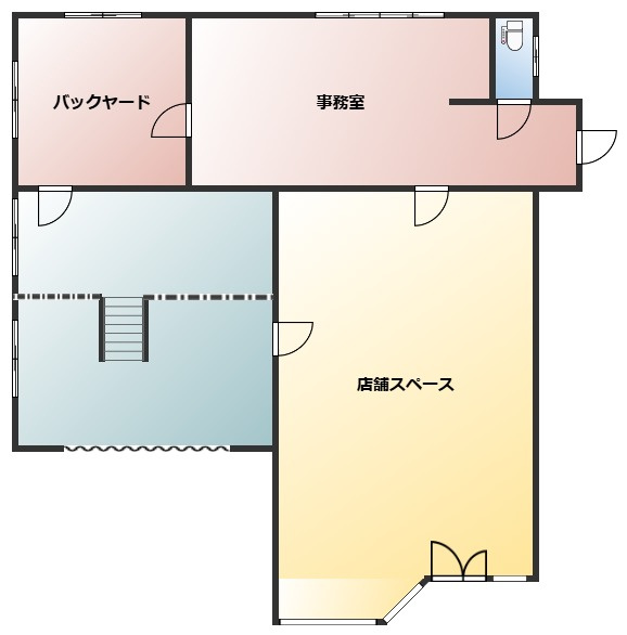 植柳下町　店舗兼倉庫の間取り