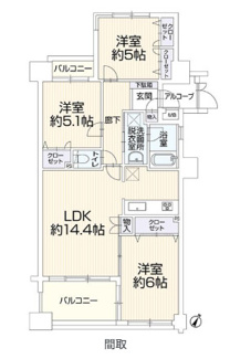 【間取り】 | 東峰マンション野間大池公園