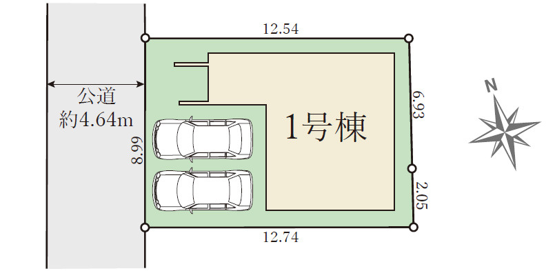 姫路市山吹１期（全1棟）1号棟の区画図|1号棟です。