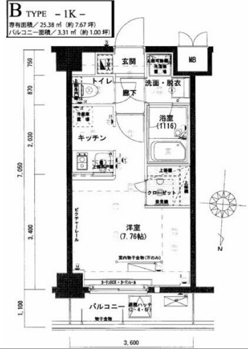 ハーモニーレジデンス森下＃001の間取り
