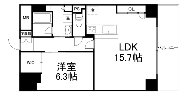 【間取り】 | グランルージュ谷町六丁目