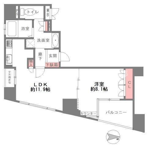 リーガル四ツ橋筋の間取り