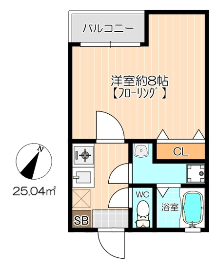 【間取り】 | クレフラスト空港北B棟