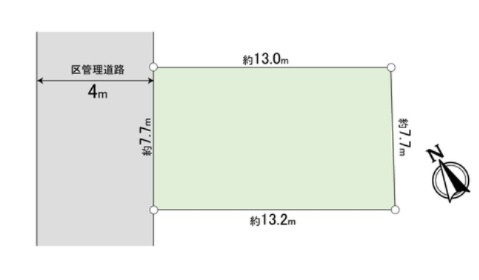 【土地図】 | 【仲介手数料３９５万円が４０％（１５５万円）ＯＦＦ！】■祖師ヶ谷大蔵駅６分■いい場所です。 | 現在は建物がありますが、更地渡し可能です。
