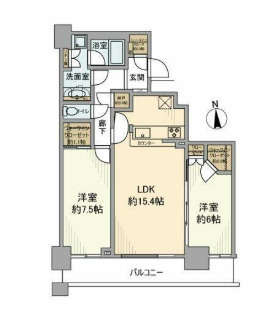 クレストタワー品川シーサイドの間取り