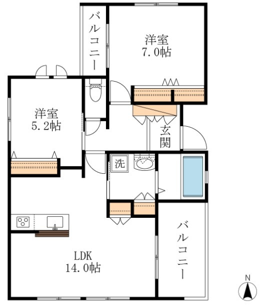 フローラの間取り
