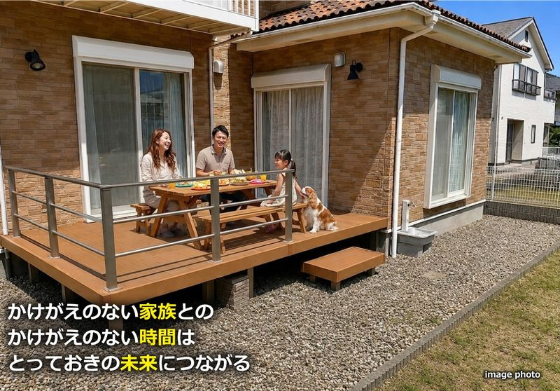 愛川町半原　平成16年築キュートな外観の注文邸宅の庭|image photo