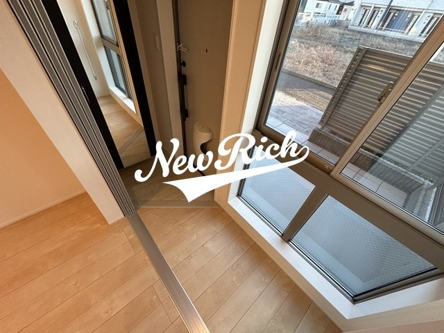高崎市大八木町のアパートのバルコニー