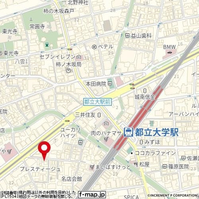【地図】 | トップ・ルーム都立大学