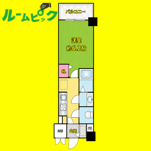 S-RESIDENCE神宮西駅前ascent(アセント)　名古屋市賃貸　仲介手数料無料の間取り