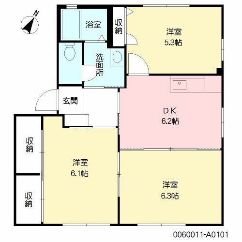 ラルジェおぐら　Ａ棟の間取り