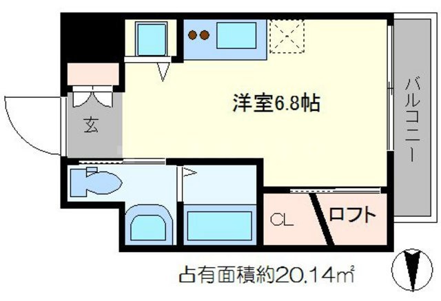 コーラルポワント難波WESTの間取り|コーラルポワント難波WEST　開放感ある間取り