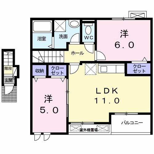 エレナメゾンＢの間取り