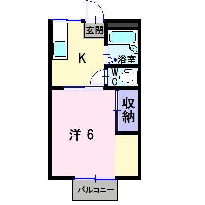 コーポ吉備路 Bの間取り