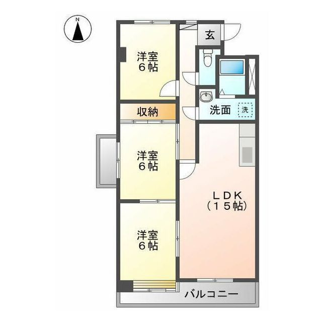 各務原市那加新加納町のアパートの間取り