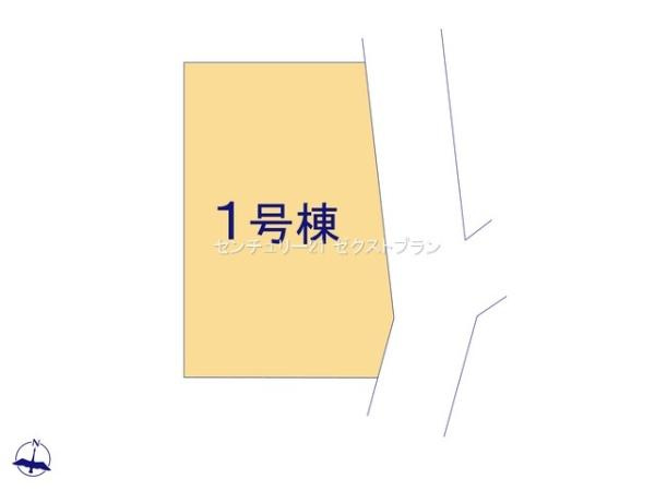 藤岡森25ー1期 1号棟の区画図|区画図