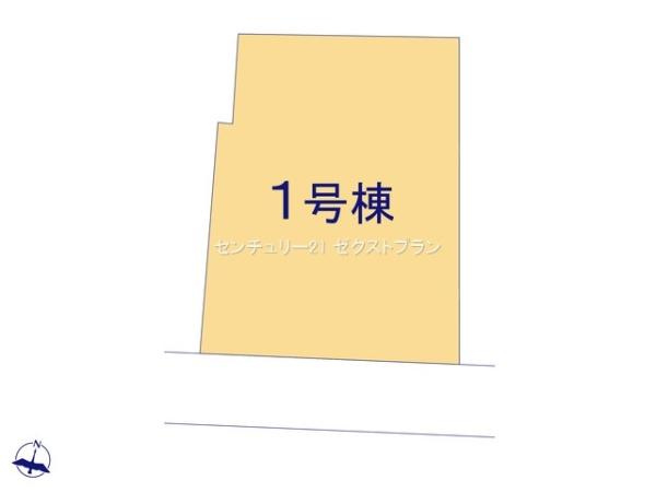 前橋市下石倉町01期 1号棟の区画図|区画図