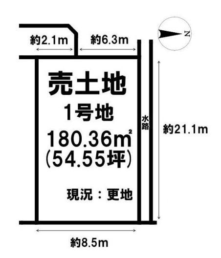 磯城郡田原本町大字平田の売地の土地図