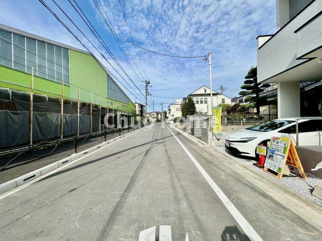 葛飾区東水元3丁目新築分譲住宅の前面道路含む現地写真|全面道路