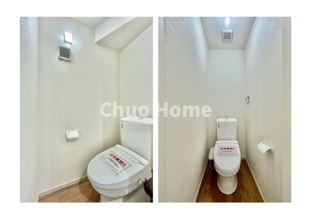 葛飾区東水元3丁目新築分譲住宅のトイレ|【トイレ×2】温水洗浄便座機能付きトイレ。温水洗浄便座は清潔にお使いいただくための大切なアイテムです。
