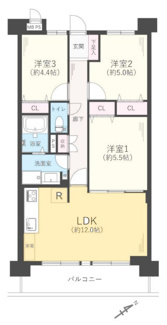【間取り】 | リバーサイドコープ出来島 | 新婚様からファミリー様まで幅広くおすすめの３LDKの間取りです♪