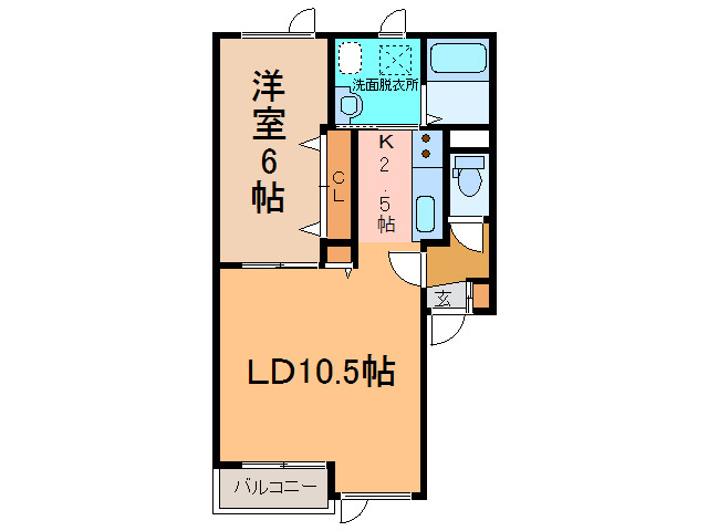 コーポハッピーリバーⅡの間取り