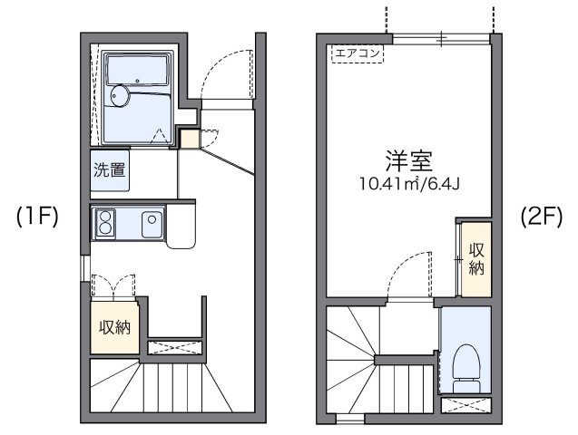 神戸市長田区駒ケ林町２丁目のアパートの間取り