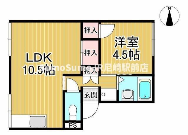 古川ハイツの間取り
