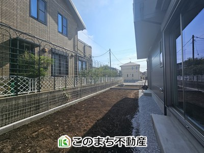 ハートフルタウン宇都宮市清原台4丁目941番の庭|大きなお庭でご家族や友人を招いてＢＢＱもできますね！お子様の水遊びにもぴったりです☆