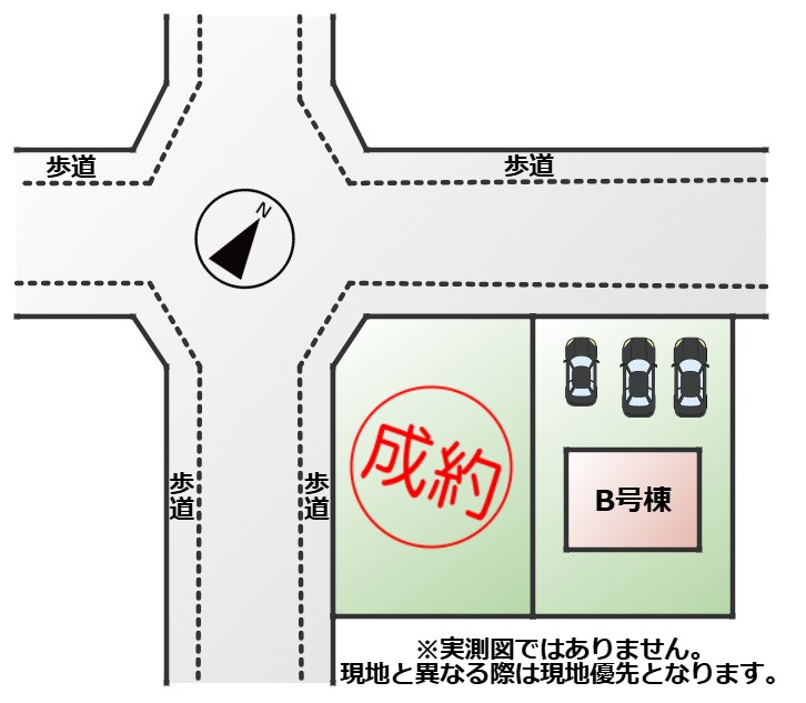 ハートフルタウン宇都宮市清原台4丁目941番の区画図|敷地面積：176.27㎡　接道北西10ｍ(公道)