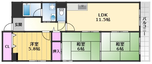 【間取り】 | クロスロウズ荒木街