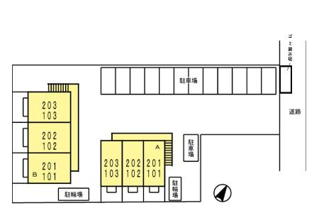 アンソレイユ　B棟　　刈谷市の賃貸ならクラスホーム刈谷店の区画図