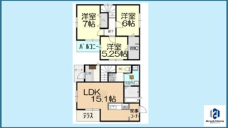 【間取り】 | 永森町313-2ＫＯＤＡＴＥＸⅣＢ