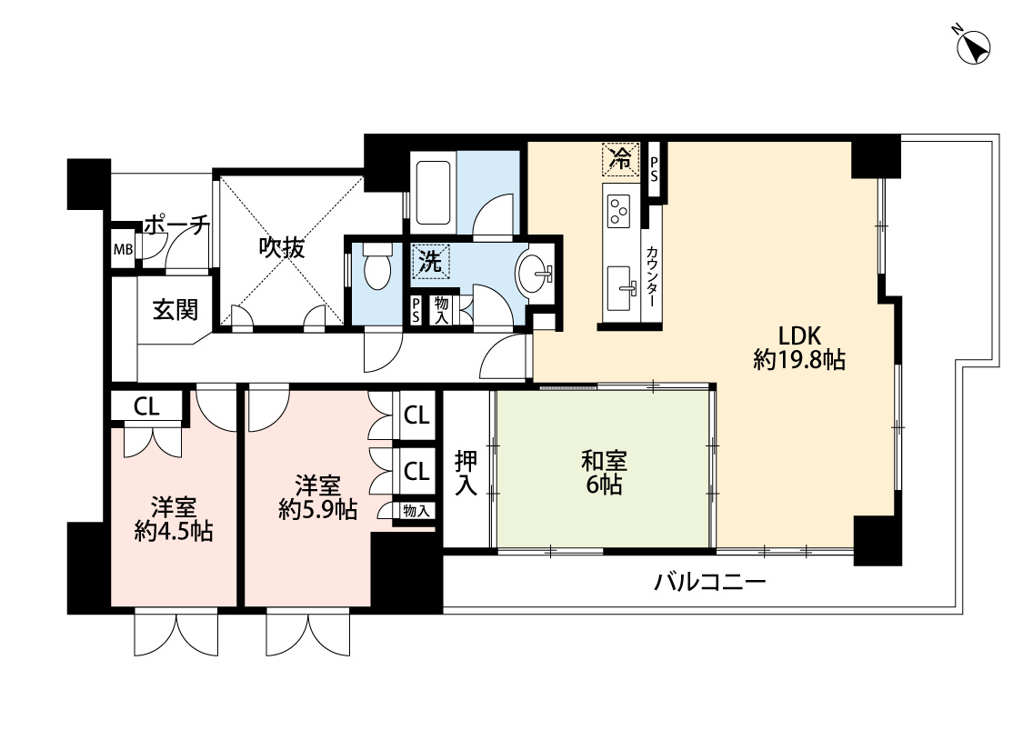 ドムール六甲山手の間取り