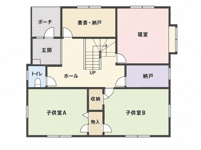 「ゆとりの5SLDK」高知市春野町南ヶ丘7丁目　中古戸建の間取り|1階