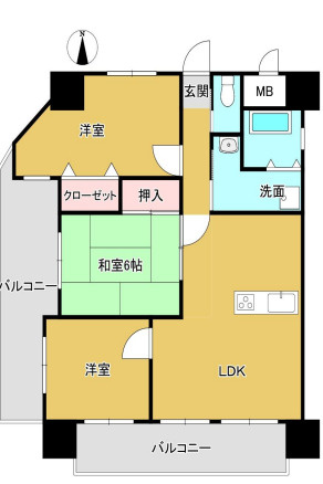 【間取り】 | ☆クレール郡山筒井