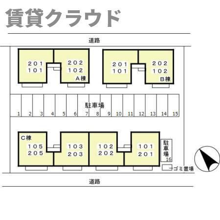 コスモパーク　Ｃの区画図