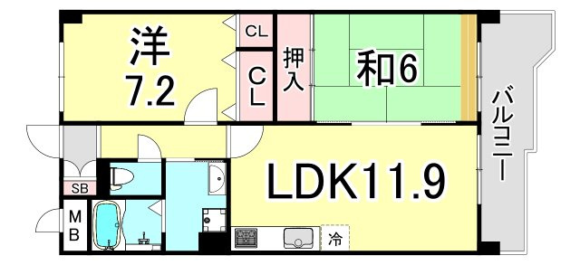 KDXレジデンス夙川ヒルズ　1番館の間取り