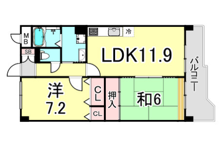 KDXレジデンス夙川ヒルズ　1番館の間取り