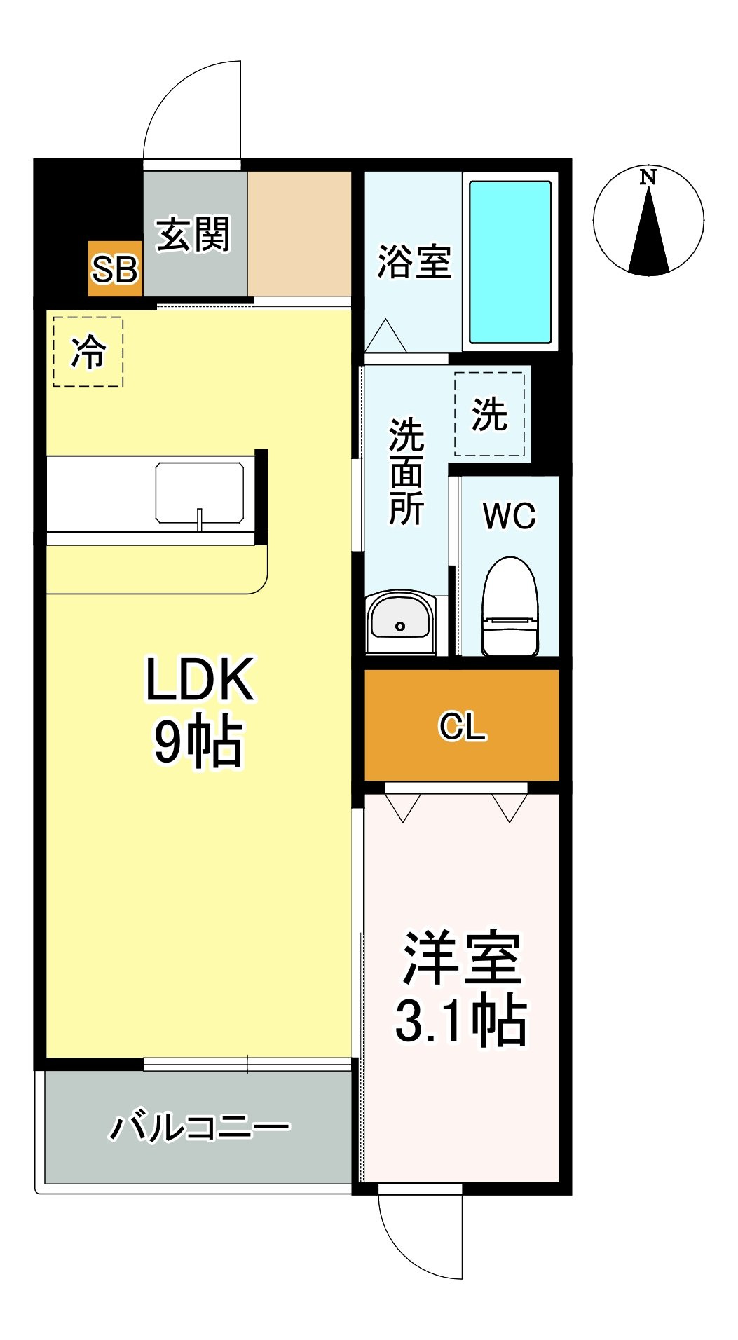 サテライト青葉の間取り|間取り図