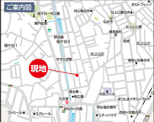 多賀城市留ケ谷3丁目の地図