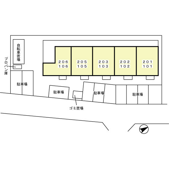 セジュール赤羽根　　刈谷市近郊の賃貸はクラスホーム刈谷店の区画図